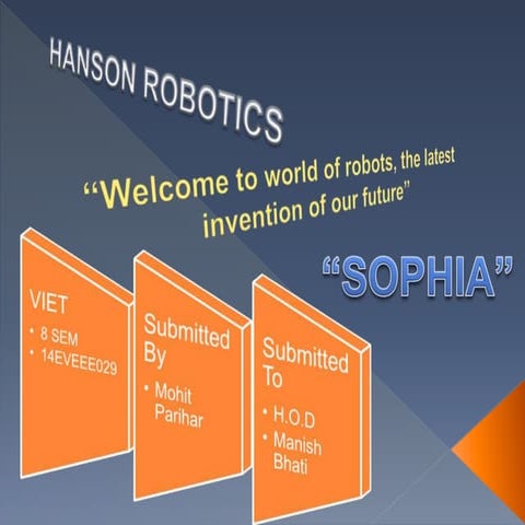 Sophia  Advanced Humanoid Robot - "Hanson Robotics" 
