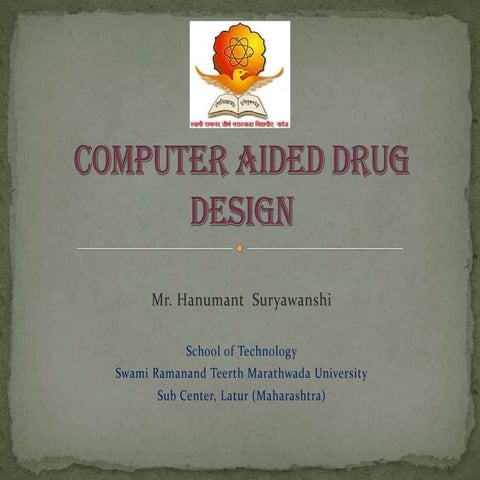 Computer Aided Drug Design ppt