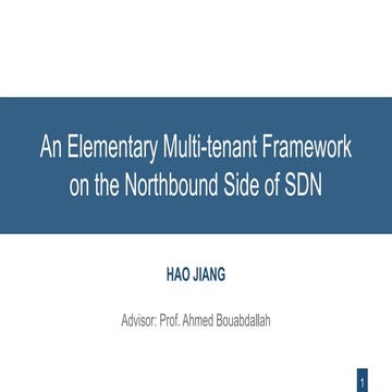 Multi-tenant Framework for SDN Virtualization