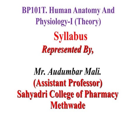 HAP-I, Syllabus for Theory and Practical