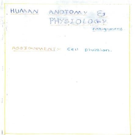 Hap assignment   cell division.