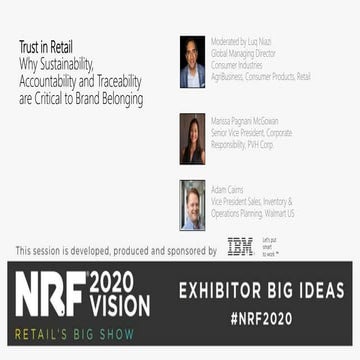 Trust in retail: Why sustainability, Trust in retail: Why sustainability, acc...