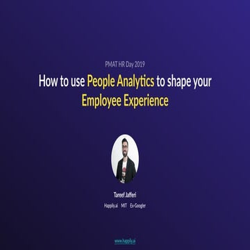 How to use People Analytics to Shape Employee Experience