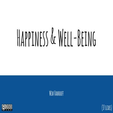 Happiness & Well-being