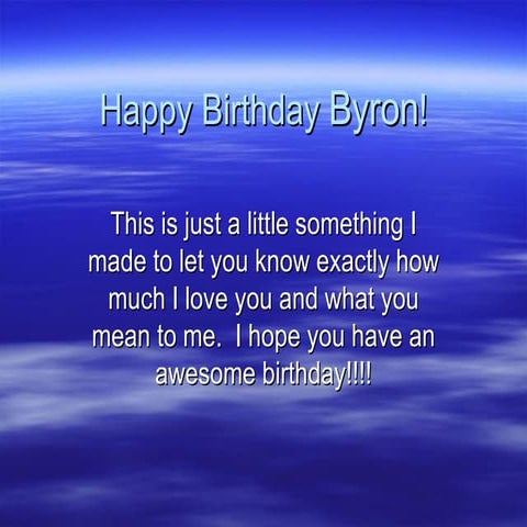 Happy Birthday Byron