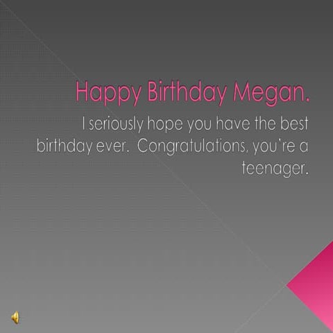Happy Birthday Megan | PPT