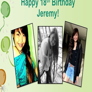 Happy 18th Birthday Jeremy! &lt;3