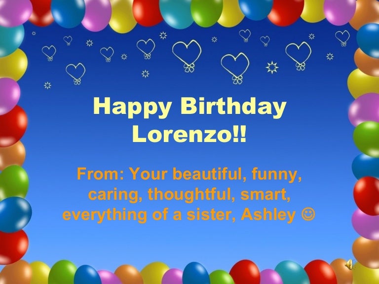 Happy Birthday Lorenzo