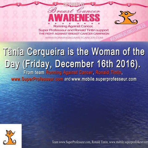 Woman of the Day (December 16th ) is Tânia Cerqueira. Happy Birthday to