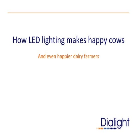How LED lighting makes happy cows - case study