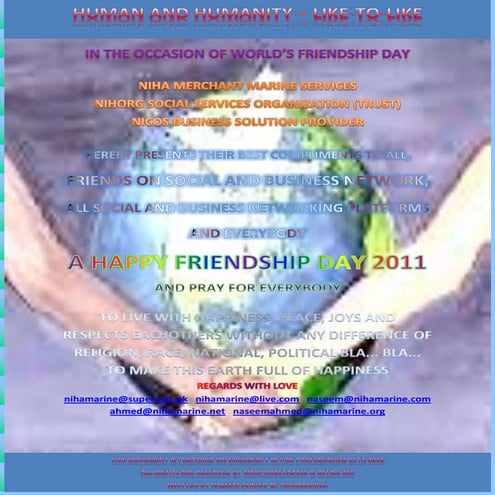 Happy friendship day 2011