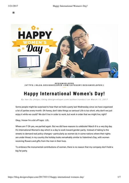 Happy international women's day!