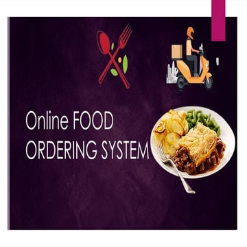 Pesentation for an online food deleivery