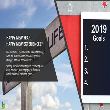 Happy New Year, Happy New Experiences