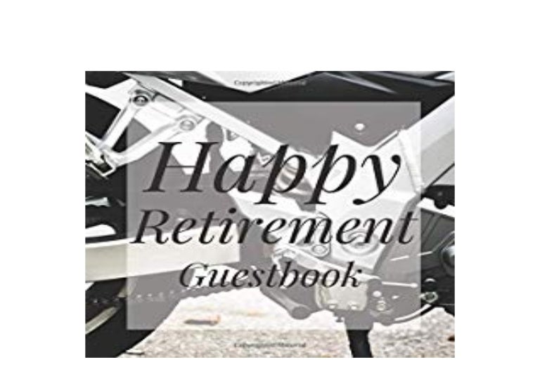 E-BOOK_PAPERBACK LIBRARY Happy Retirement Guestbook Motorcycle Biker