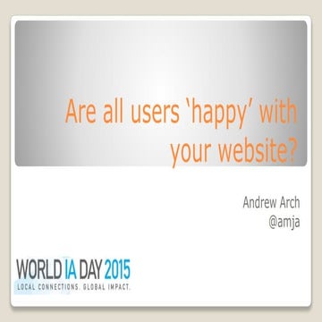 Happy webusers - World Information Arcitecture Day 2015