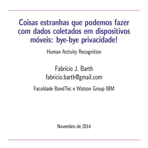 Human Activity Recognition