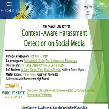 Context Aware Harassment Detection in Social Media [Overview]