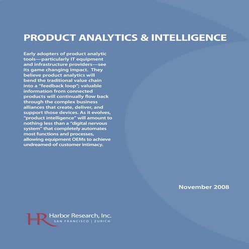 Harbor Research - Smart Services, Product Analytics, & Intelligence