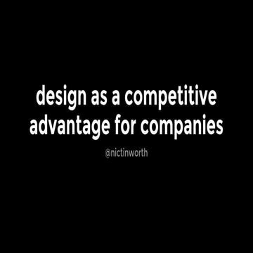 Design as a Competitive Advantage for Business