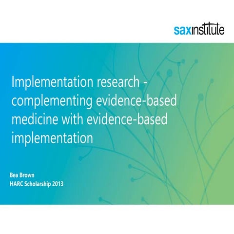 Bea Brown, Sax Institute