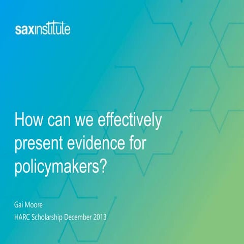 Gai Moore, Sax Institute