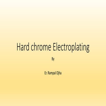 advantages of Hard chrome electroplating