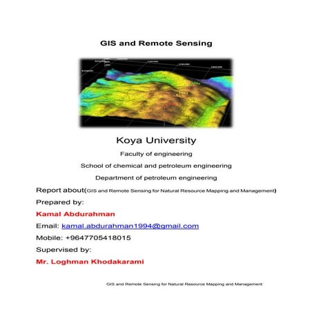 GIS and Remote Sensing