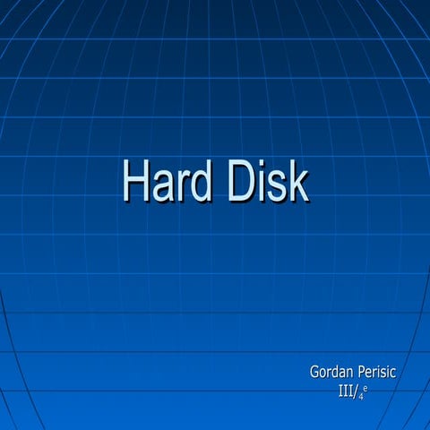 Hard disk | PPT