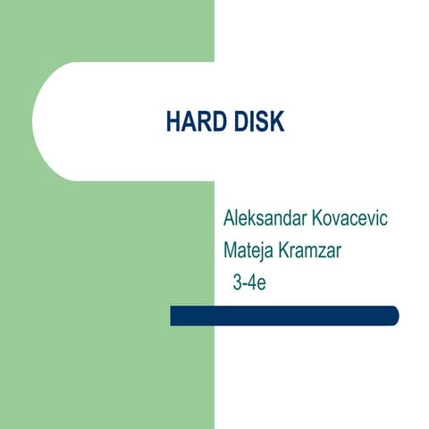 Hard disk | PPT