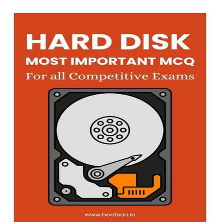 Hard Disk MCQ (HDD Related Question for computer Exam) | PDF