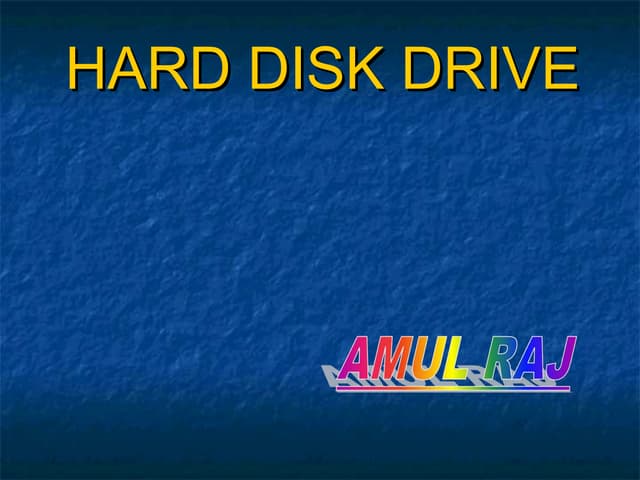 Hard disk PPT