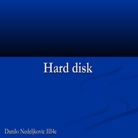 Hard disk prezentacija | PPT