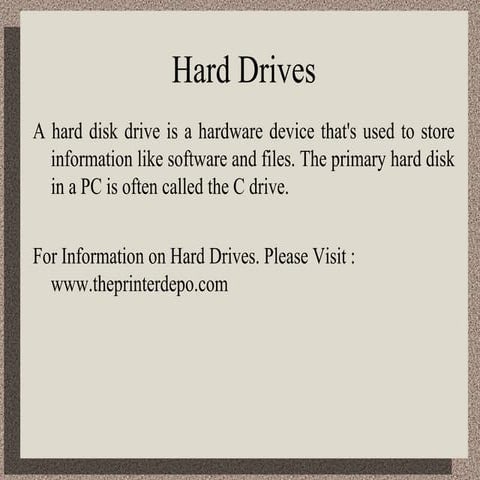 Hard drives
