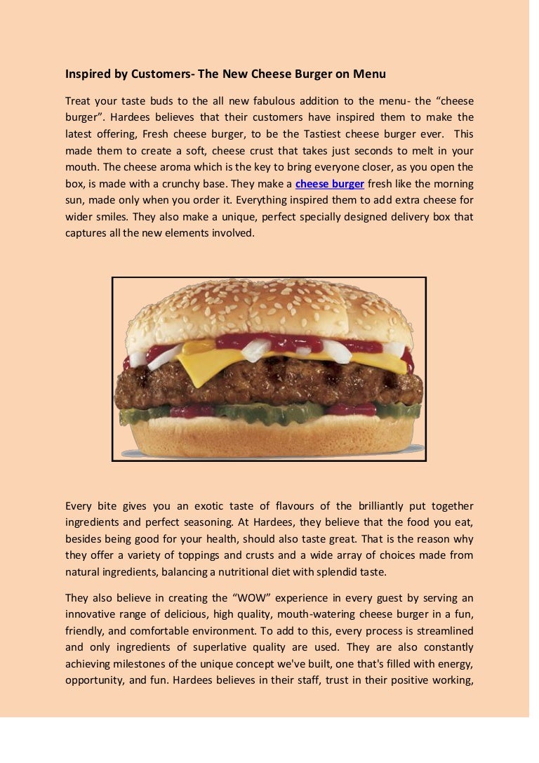 pic Hardee's Nutrition Uae hardee s best cheese burger in uae