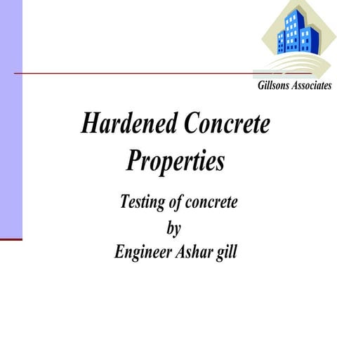 Hardened concrete testing