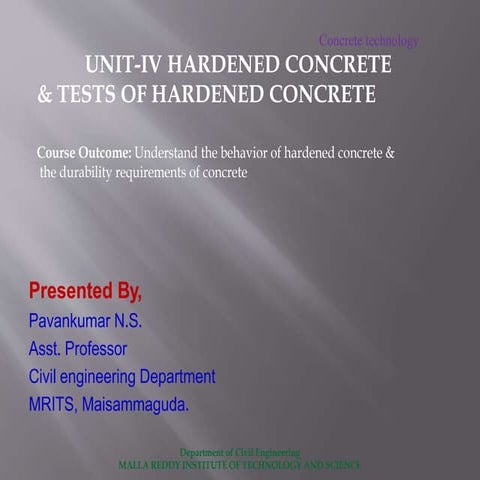 Hardened concrete