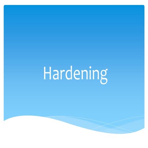 Hardening (Heat treatment)  Quenching
