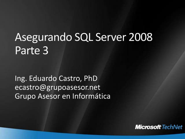 Hardening Sql 2008 03