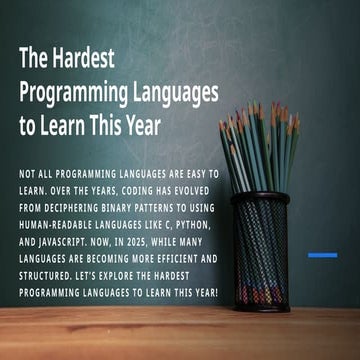 Hardest Programming Languages To Learn in 2025 | PPT