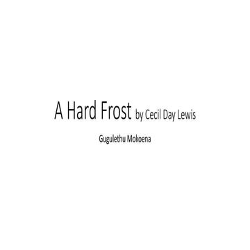 Hard frost poem 