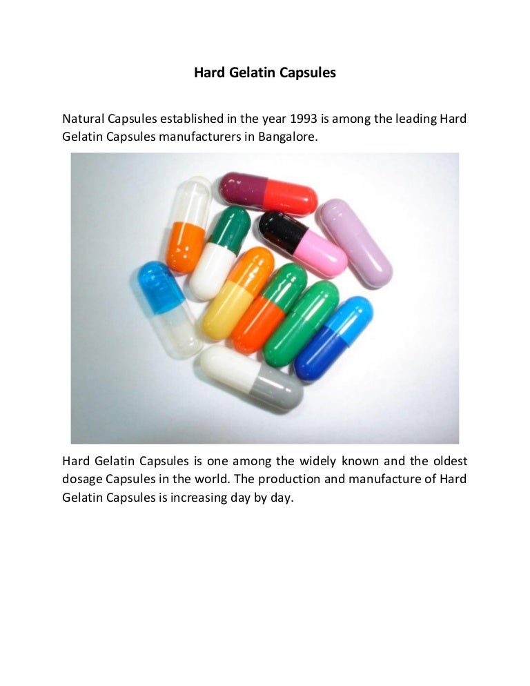 Hard gelatin capsules