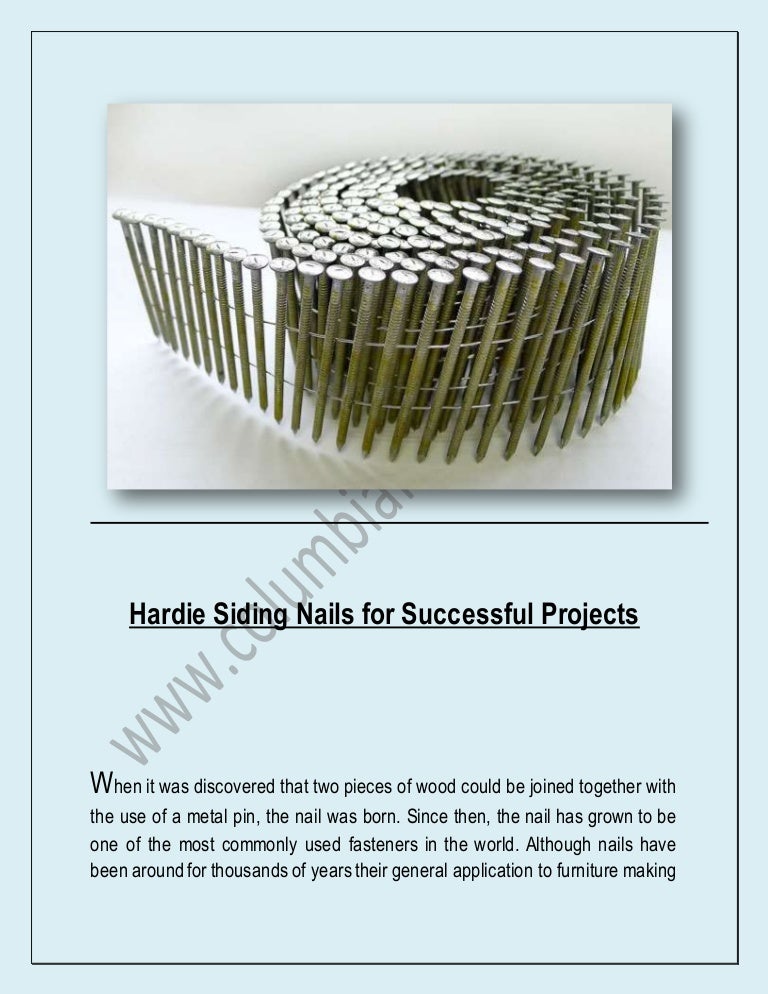 Hardie Siding Nails for Successful Projects