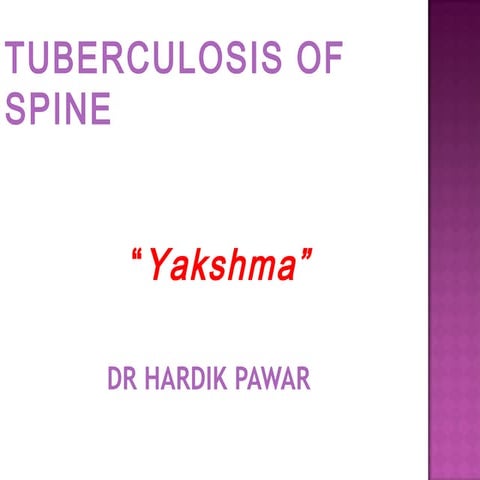 tuberculosis of spine
