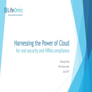 Harnessing the power of cloud for real security
