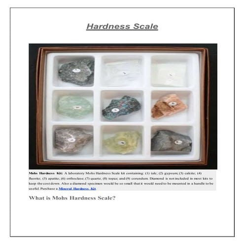 Hardness scale