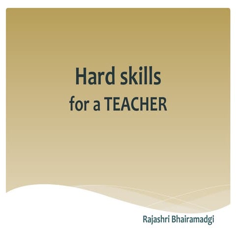 10 hard skills for a best teacher