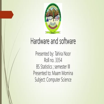 Hardware and Software, What is difference between Hardware and Software