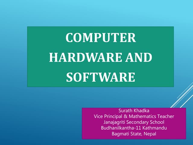 Hardware and software of computer