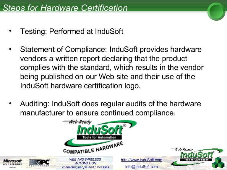 InduSoft Hardware Certification